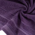 Ręcznik POLA z żakardową bordiurą zdobioną stebnowaniem - 70 x 140 cm - fioletowy 5