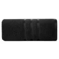 Ręcznik z elegancką bordiurą w lśniące pasy - 50 x 90 cm - czarny 3