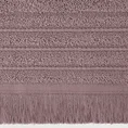 Ręcznik bawełniany MIRENA w stylu boho z frędzlami - 70 x 140 cm - brązowy 2