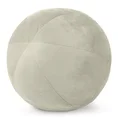 Poduszka dekoracyjna w formie kuli z welwetu GAJA - ∅ 24 cm - kremowy 1