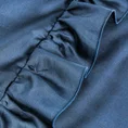 EUROFIRANY PREMIUM Komplet pościeli VENUS z makosatyny bawełnianej zdobionej falbanami - 160 x 200 cm - ciemnoniebieski 5