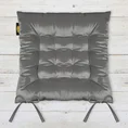 Dwustronna welwetowa poduszka siedziskowa na krzesło z szesnastoma pikowaniami, gramatura 300 g/m2 - 40 x 40 x 6 cm - grafitowy 1