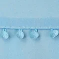 Zasłona zdobiona pasmanterią z pomponami - 135 x 260 cm - niebieski 6