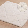 Miękki bawełniany dywanik CHIC zdobiony geometrycznym wzorem z kryształkami - 50 x 70 cm - kremowy 1