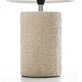 Lampa AGIS na ceramicznej podstawie z wytłaczanym wzorem tkaniny - ∅ 20 x 43 cm - kremowy 4