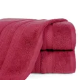 Ręcznik  klasyczny  z amerykańskiej bawełny czesanej z żakardową bordiurą w pasy - 70 x 140 cm - jasnoczerwony 1