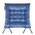 Dwustronna welwetowa poduszka siedziskowa na krzesło z szesnastoma pikowaniami, gramatura 300 g/m2 - 40 x 40 x 6 cm - niebieski 2