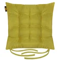 ADORE dwustronna welurowa poduszka siedziskowa na krzesło z dziewięcioma pikowaniami, gramatura 195 g/m2 - 40 x 40 x 6 cm - jasnozielony 2