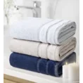 Ręcznik z welurową bordiurą przetykaną błyszczącą nicią - 70 x 140 cm - turkusowy 6