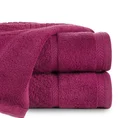 REINA LINE Ręcznik z bawełny zdobiony wzorem w zygzaki z gładką bordiurą - 50 x 90 cm - amarantowy 1