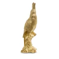 Papuga figurka dekoracyjna złota - 11 x 10 x 33 cm - złoty 2