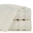 Ręcznik MANOLA z bordiurą podkreśloną żakardowymi paseczkami - 30 x 50 cm - kremowy 1