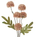 CHRYZANTEMA  kwiat sztuczny dekoracyjny z płatkami z jedwabistej tkaniny - 52 cm - pudrowy róż 1