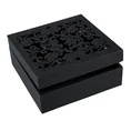 Dekoracyjna szkatułka na biżuterię FIORE - 20 x 20 x 8 - czarny 3