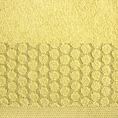 Ręcznik z bordiurą w groszki - 70 x 140 cm - żółty 2