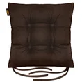 ADORE dwustronna welurowa poduszka siedziskowa na krzesło z czterema pikowaniami, gramatura 195 g/m2 - 40 x 40 x 8 cm - ciemnobrązowy 2