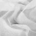 Firana z matowej etaminy zdobiona pasami z moherową błyszczącą nicią - 295 x 250 cm - biały 8