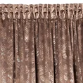 Zasłona TULIA z miękkiego welwetu z metalicznym nadrukiem z motywem liści bananowca - 135 x 270 cm - brązowy 6