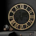 Dekoracyjny zegar ścienny z mapą - 60 x 5 x 60 cm - czarny 5