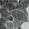 Koc  bawełniano-akrylowy miękki i jedwabisty w dotyku z motywem liści - 150 x 200 cm - biały 4
