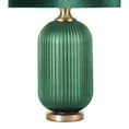 Lampa dekoracyjna z welwetowym abażurem - ∅ 41 x 65 cm - ciemnozielony 4