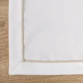 Klasyczny biały obrus MADELE z delikatną złotą lamówką - 40 x 140 cm - biały 7
