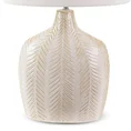 Lampa ceramiczna LIZA z wytłaczanym wzorem - 38 x 18 x 58 cm - kremowy 8