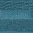 Ręcznik DANNY bawełniany o ryżowej strukturze podkreślony żakardową bordiurą o wypukłym wzorze - 50 x 90 cm - turkusowy 2