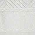 REINA LINE Ręcznik z bawełny zdobiony wzorem w zygzaki z gładką bordiurą - 50 x 90 cm - biały 2
