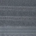 Ręcznik z bordiurą przetykaną błyszczącą nicią - 50 x 90 cm - stalowy 2