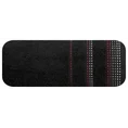 Ręcznik POLA z żakardową bordiurą zdobioną stebnowaniem - 50 x 90 cm - czarny 3