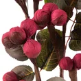 GAŁĄZKA OZDOBNA z jagodami, kwiat sztuczny dekoracyjny - 99 cm - bordowy 2