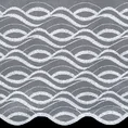 Tkanina firanowa mikrosiateczka z trzema pasami haftu - 280 cm - biały 4