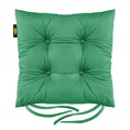 Dwustronna welwetowa poduszka siedziskowa na krzesło z czterema pikowaniami, gramatura 300 g/m2 - 40 x 40 x 8 cm - zielony 2