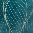 LIMITED COLLECTION Koc LOTOS 4 miękki i miły w dotyku zdobiony motywem dużych liści lotosu HARMONIA TURKUSU - 150 x 200 cm - turkusowy 2