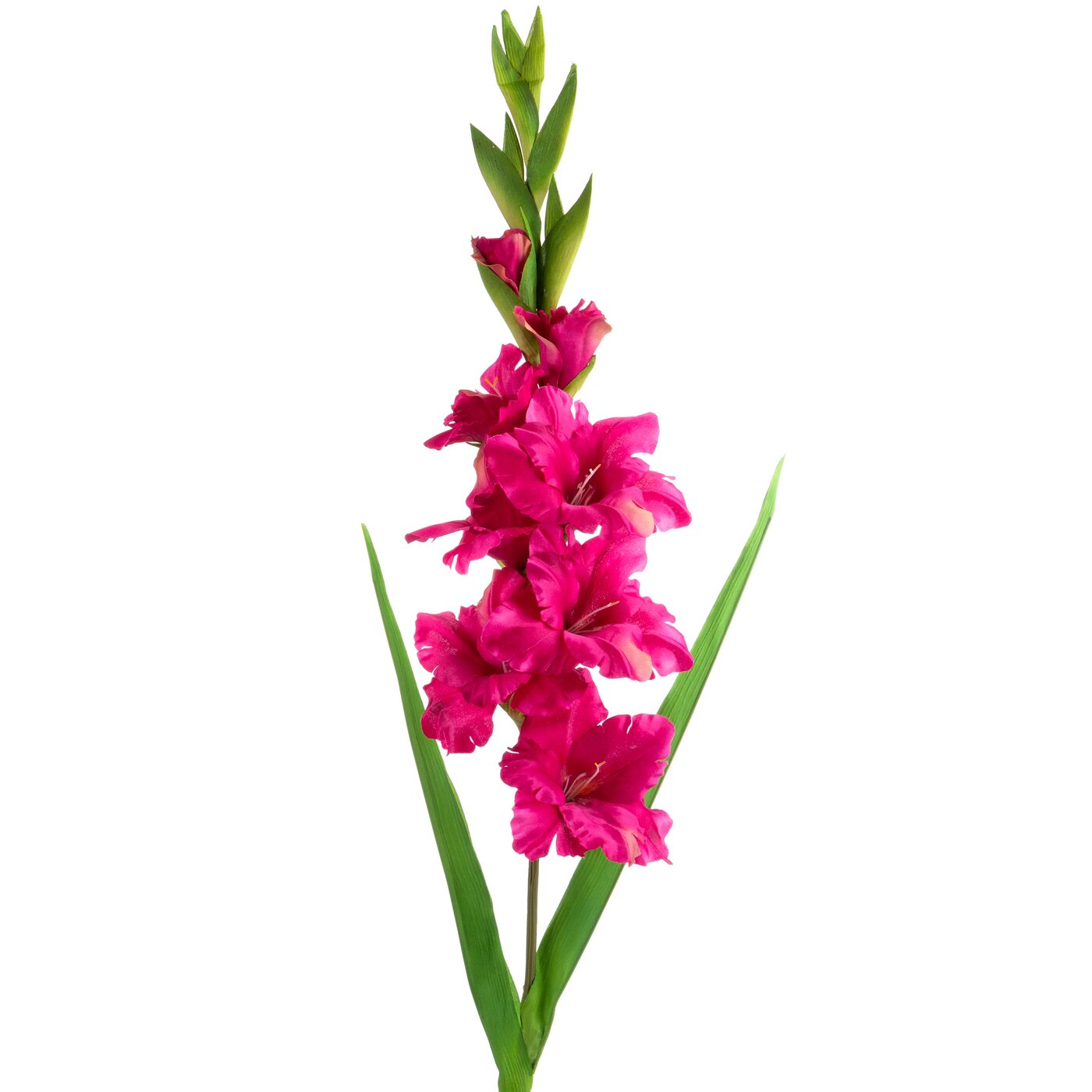 MIECZYK kwiat sztuczny dekoracyjny z płatkami z jedwabistej tkaniny