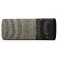 Ręcznik LEON z żakardowym wzorem w paski - 30 x 50 cm - czarny 3