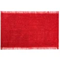 Podkładka DENISE z tkaniny przeplatanej srebrną nitką - 30 x 45 cm - czerwony 1