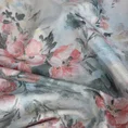 Zasłona MARISA z miękkiego welwatu z romantycznym kwiatowym nadrukiem - 140 x 250 cm - kremowy 8