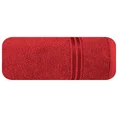 Ręcznik z bordiurą podkreśloną błyszczącą nicią - 70 x 140 cm - czerwony 3