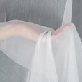 Tkanina firanowa typu aden, gładka, matowa z efektem deszczyku wykończona obciążnikiem - 160 cm - biały 2