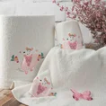 Ręcznik BABY z kapturem z haftowaną aplikacją z myszką baletnicą 3D - 100 x 100 cm - biały 7
