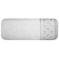 DIVA LINE Ręcznik HANA w kolorze białym, z błyszczącym geometrycznym wzorem na bordiurze - 70 x 140 cm - biały 3