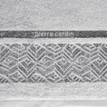 PIERRE CARDIN Ręcznik TEO w kolorze srebrnym, z żakardową bordiurą - 50 x 100 cm - srebrny 2