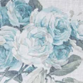 Zasłona KELLY z półtansparentnej etaminy z motywem niebieskich róż - 140 x 250 cm - niebieski 8