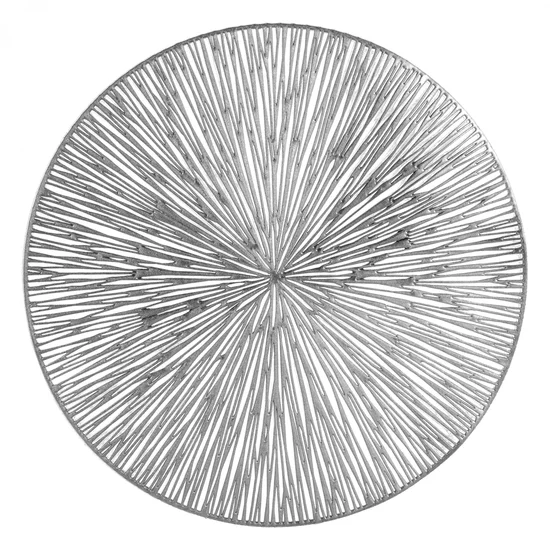 Podkładka AGATHA okrągła z ażurowym wzorem - ∅ 38 cm - srebrny