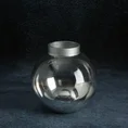 Świecznik ZOJA z dwubarwnego szkła artystycznego - ∅ 10 x 10 cm - srebrny 1