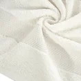 Ręcznik z błyszczącą bordiurą z geometrycznym wzorem - 70 x 140 cm - kremowy 5