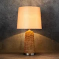 Lampa ARLO w stylu boho z plecionej podstawy i matowego abażuru - 32 x 32 x 71 cm - szary 2