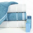 Ręcznik z bordiurą w formie sznurka - 30 x 50 cm - ciemnoniebieski 4
